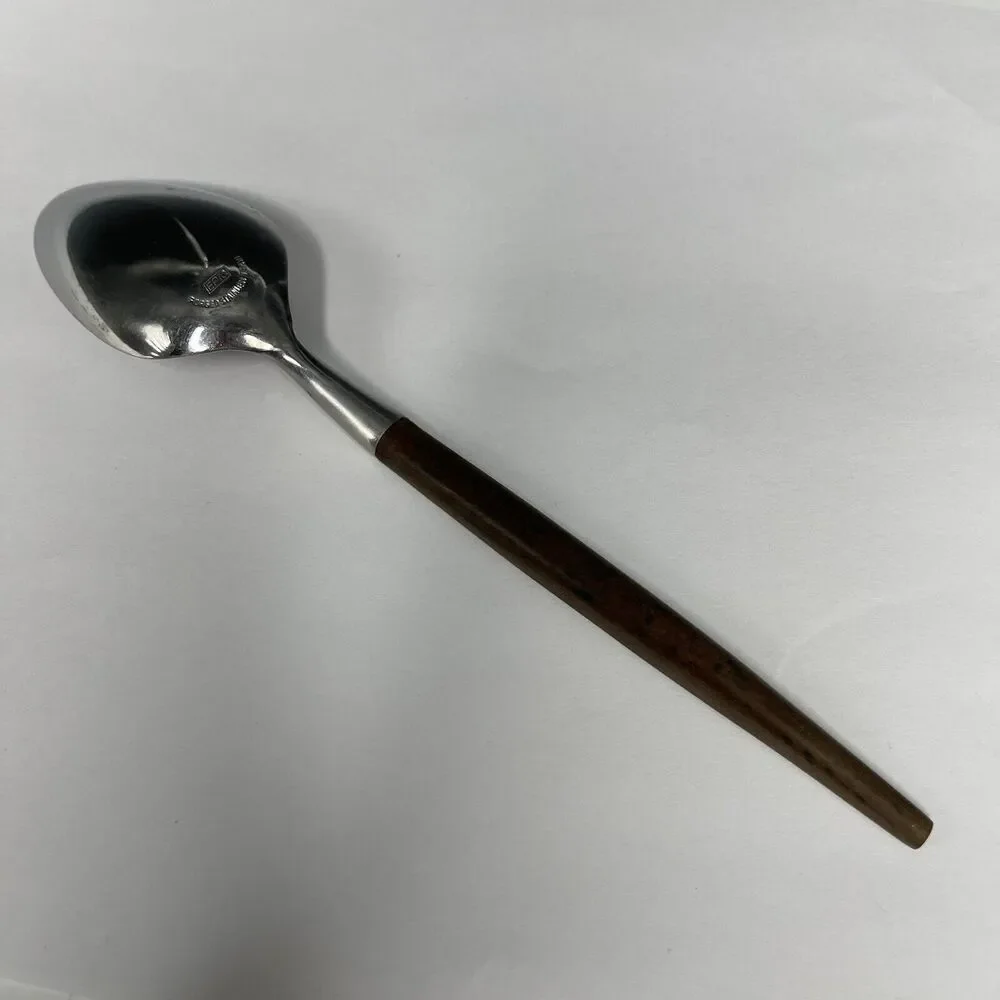 (1) Vintage Epic Forged Stainless Steel Japan Flatware TABLESPOON‎ Spoon Canoe